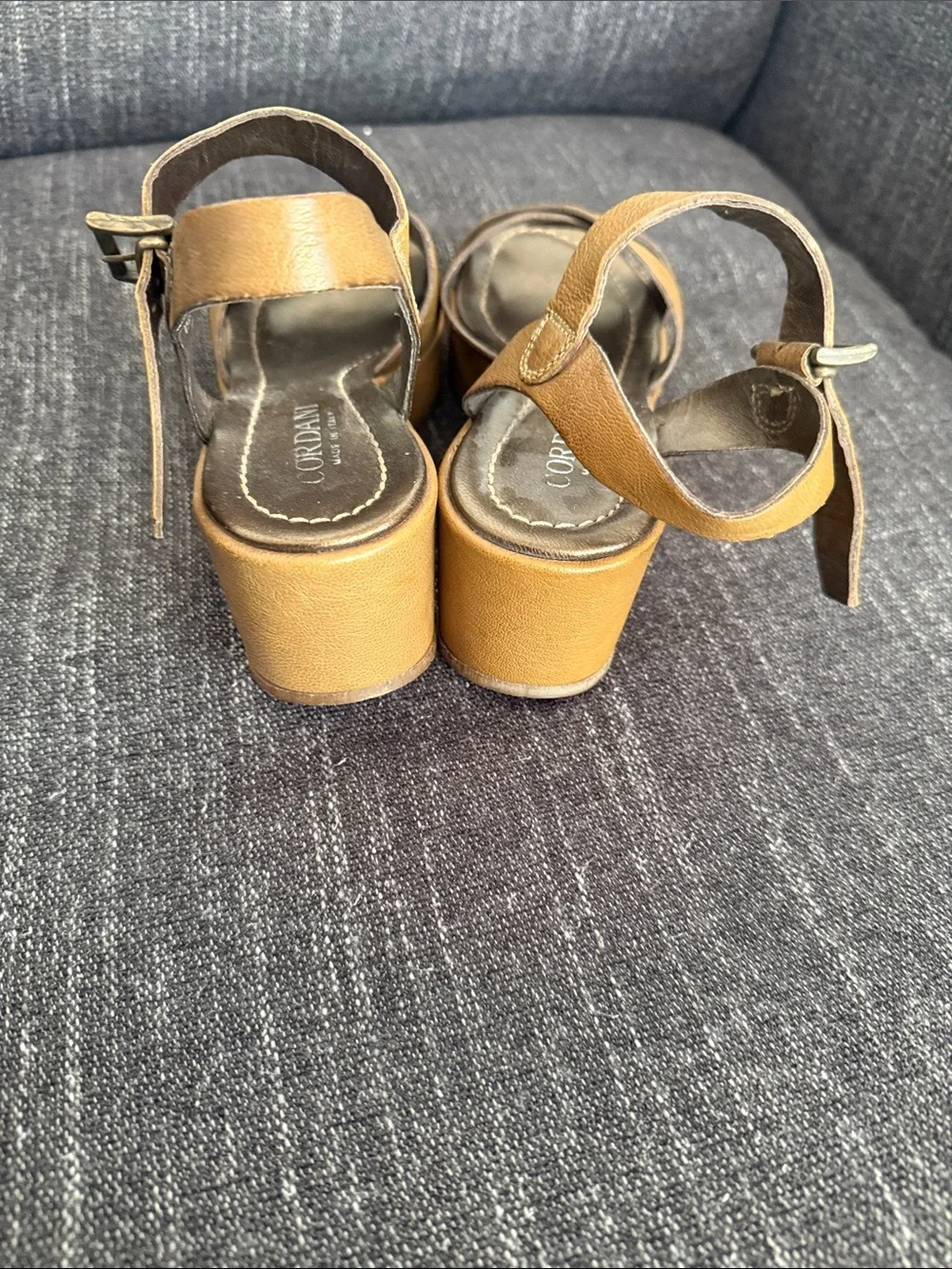 Cordani Leather Wedge Sandals